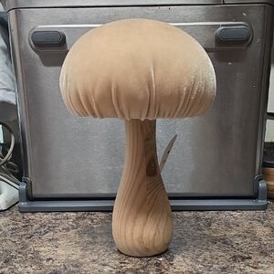 Wooden Mushroom Decor